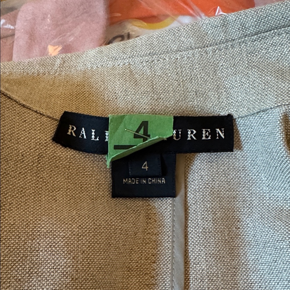 Black Label Ralph Lauren Beige Utility Jacket with Belt - Picture 8 of 12